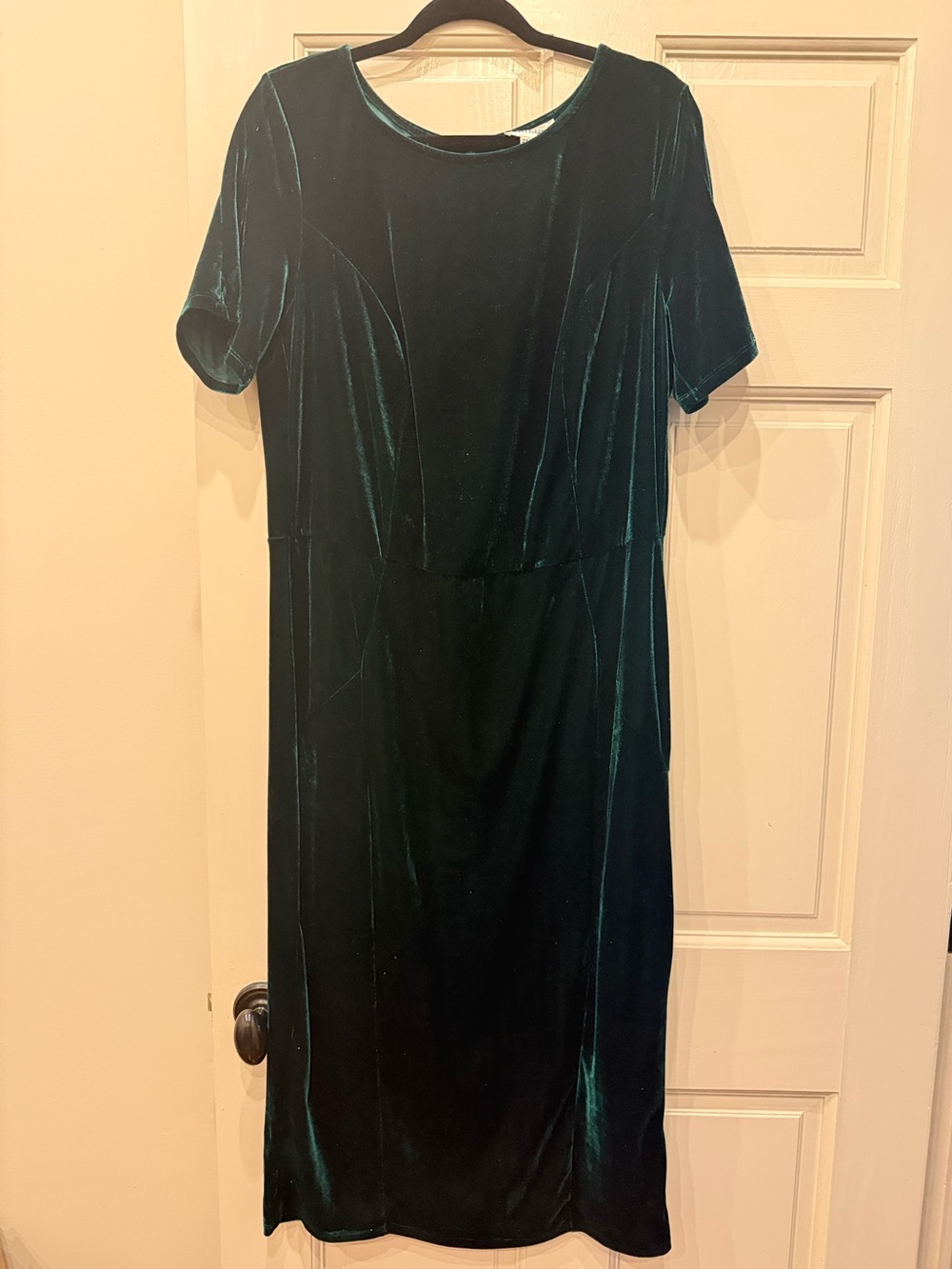 Unique Vintage Stretch Velvet Wiggle Dress 2x